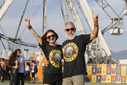 Janice Sanches e Itamar Sanches, ambos de 52 anos, são fãs do Guns N' Roses