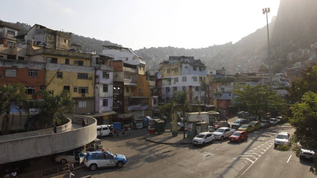 Entrada da Rocinha, comunidade na Zona Sul do Rio