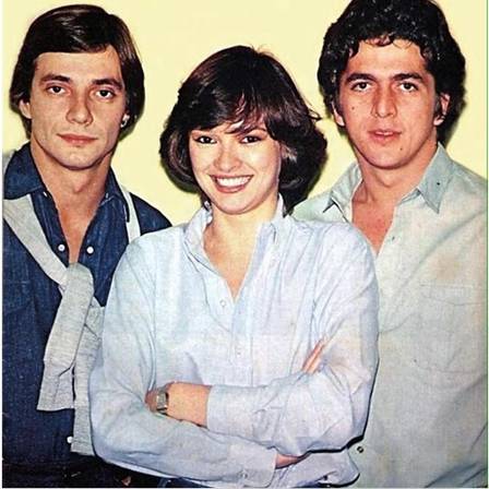 Fábio Jr., pai de Fiuk, e Stepan Nercessian, tio de Pedro, disputaram Myrian Rios em “O amor é nosso”, de 1981.