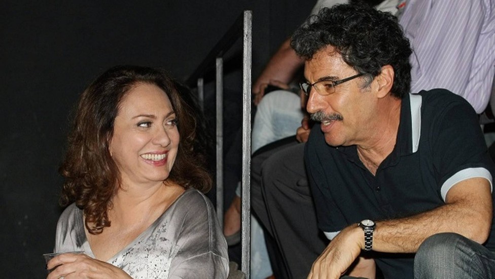 Eliane Giardini com o ex-marido, Paulo Betti