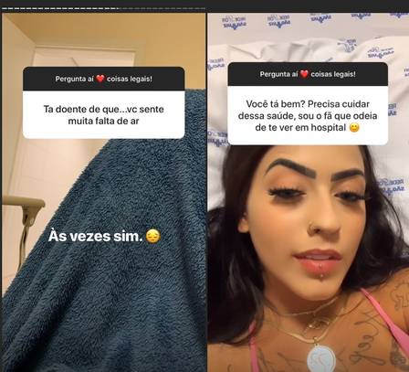 Mc Mirella fez posts de dentro do hospital Sao Luiz, em São Paulo