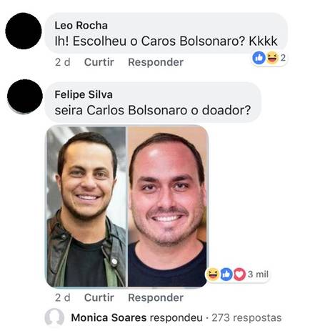 Internautas comparam Thammy a Carlos Bolsonaro