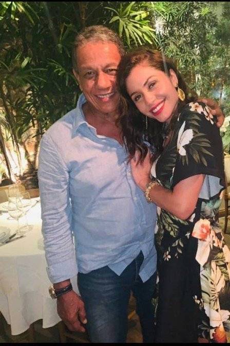 Maria Melilo com o namorado, Arnaldo Pereira Filho, de 75 anos
