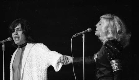 Vanusa e Antônio Marcos no V Festival Internacional da Canção FIC, em 1970