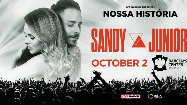Cartaz do show de Sandy e Junior em Nova Iorque