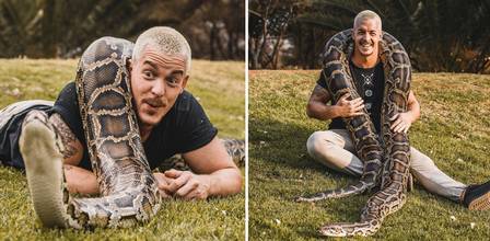 Dean Schneider é cuidador de animais num santuário na África do Sul
