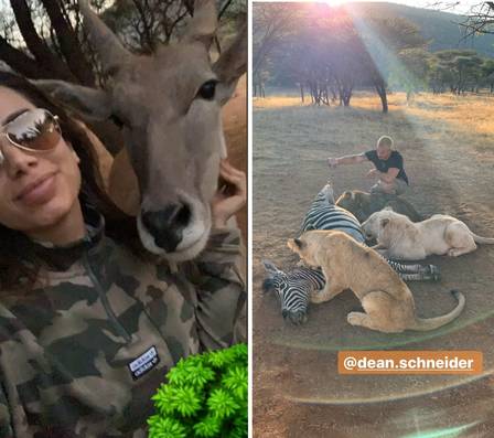Anitta está num santuário de animais na África do Sul
