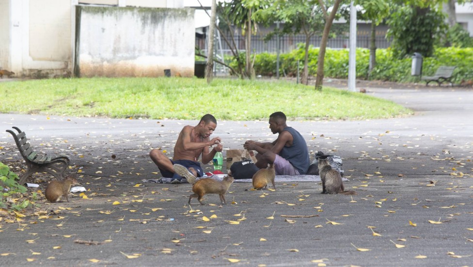 Pessoas em situação de rua que vivem no Campo de Santana