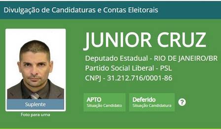 Junior Cruz foi candidato à deputado estadual pelo PSL em 2018