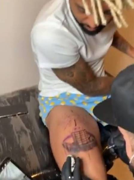 Gabigol eterniza Taça da Libertadores com tatuagem na coxa