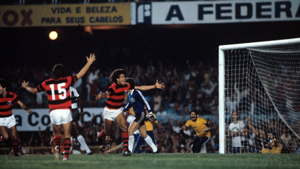 Semifinal - Flamengo 4 x 3 Coritiba - Nunes comemora o segundo gol do Flamengo