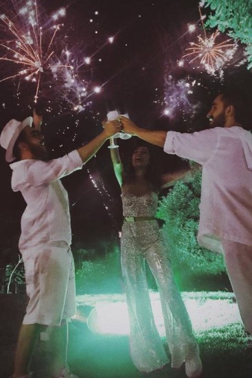 Os irmãos do trio Melim brindaram o Ano Novo em Foz do Iguaçu, no Paraná