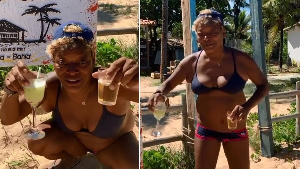 Mart'nália diverte fãs com vídeo de biquíni e bebidas nas mãos na Bahia