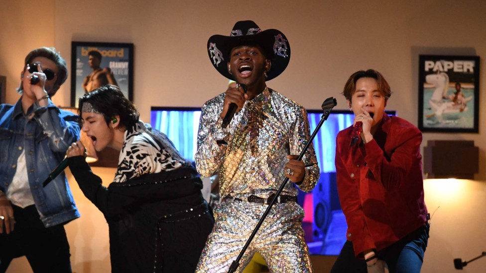 RM, V, Lil Nas X e J-Hope no 62º Grammy Awards
