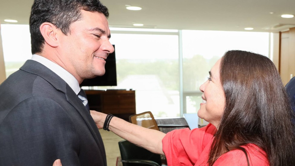 Regina Duarte e Sergio Moro: encontro