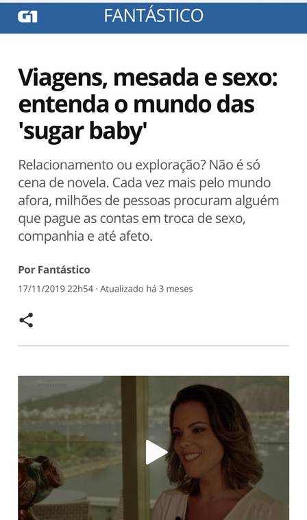 Fernanda apareceu no 'Fantástico' se declarando 'Sugar baby'