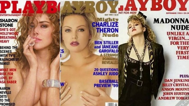 Sharon Stone, Charlize Theron e Madonna posaram na "Playboy" americana