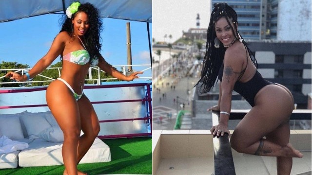 Rosiene Pinheiro antes e após engordar 20kg