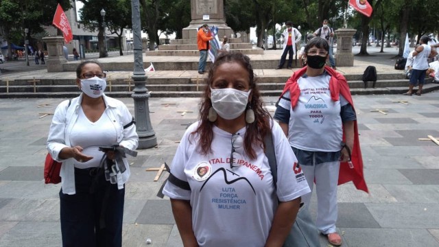 Servidores do Hospital de Ipanema protestam