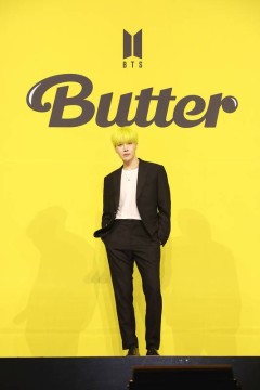 J-Hope, do BTS, na coletiva de imprensa do lançamento de 'Butter'