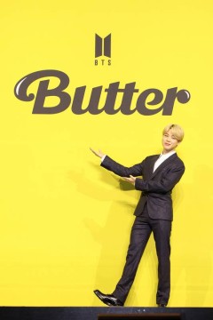 Jimin, do BTS, na coletiva de imprensa do lançamento de 'Butter'