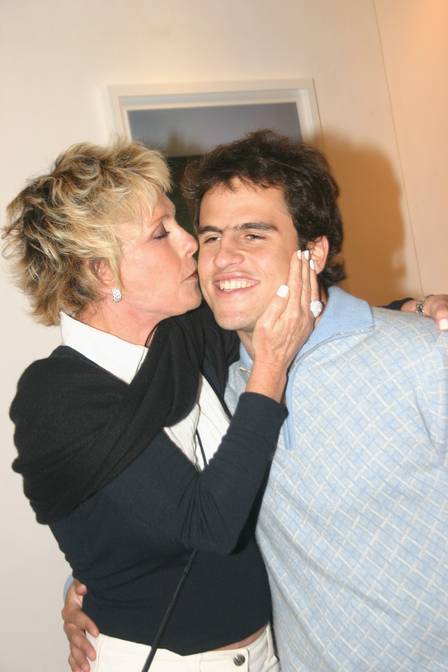 Ana Maria Braga com o filho Pedro, em 2006
