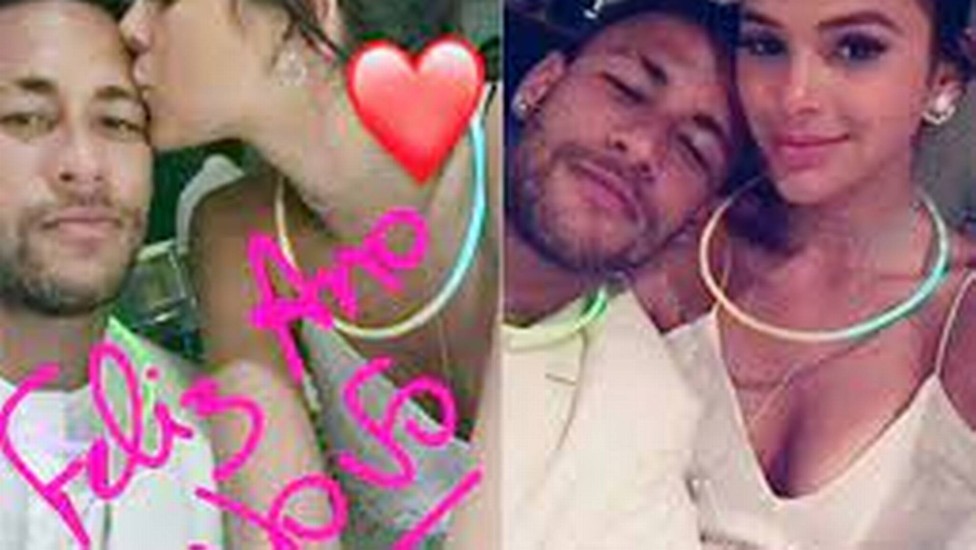 Neymar e Bruna Marquezine em ano novo que passaram juntos.