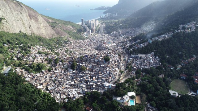 Vista aérea da Rocinha, que já teve trecho mapeado com a tecnologia do projeto