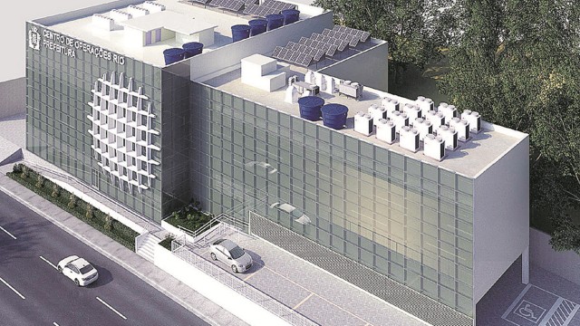 Como ficará o novo Centro de Operações da Prefeitura: será construído um prédio anexo em formato de “L”, onde hoje é um estacionamento