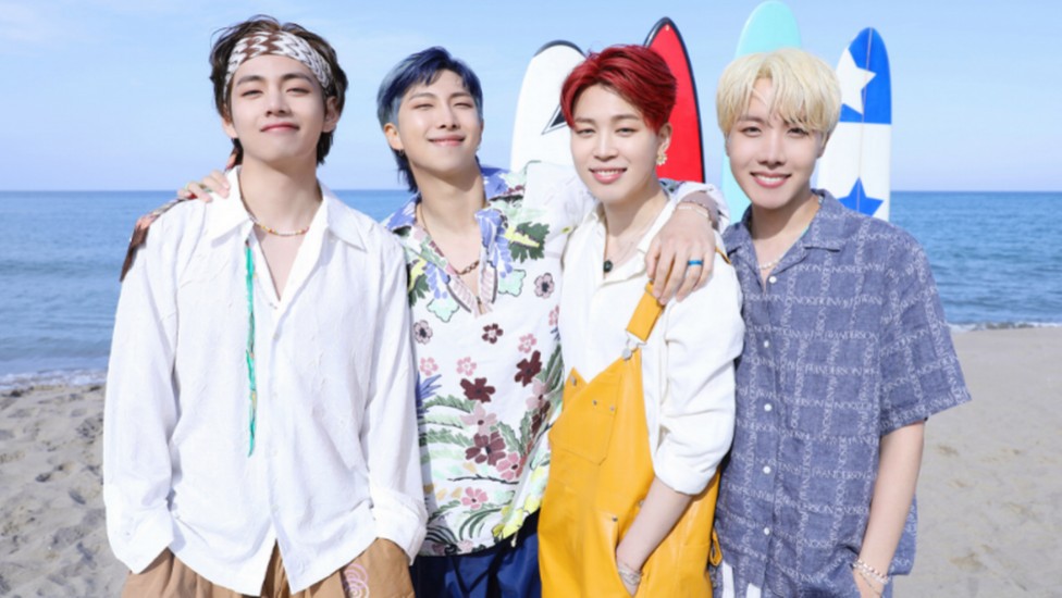 V, RM, Jimin e J-Hope, do BTS, em divulgação de 'Butter'