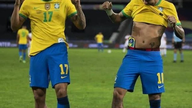 Lucas Paquetá e Neymar já tinham dançado na Copa América