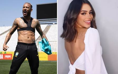 Neymar leva affair Bruna Biancardi para assistir jogo