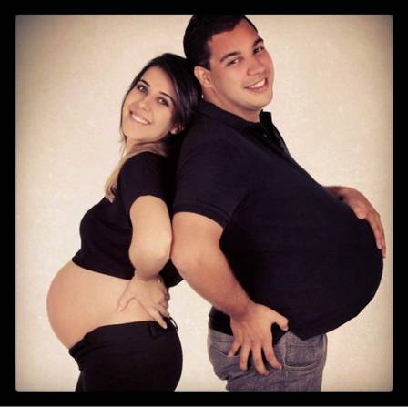 Fernanda com o produtor Henrique Bahia, pai de seu único filho - Foto: Reprodução