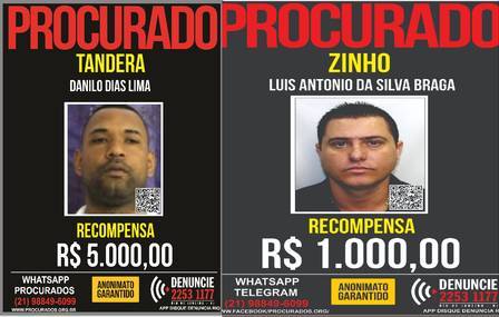 Tandera e Zinho estão com as prisões decretadas pela Justiça