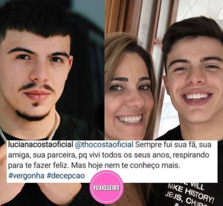 Mãe de Thomaz Costa reprova filho entrar em site de conteúdo adulto