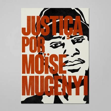 Desenho feito pelo artista Dinelli ilustra publicações pedindo por justiça pela morte de Moïse Mugenyi Kabagambe
