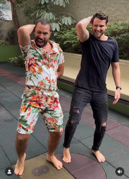 Gil do Vigor e Lucas, o Barão do 'BBB 22', fazem dancinha viral