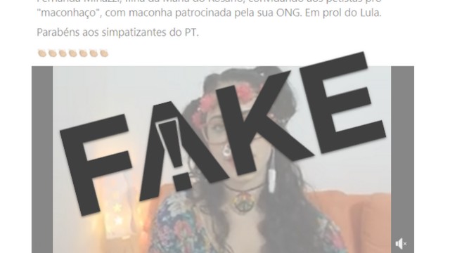 É #FAKE que filha da deputada Maria do Rosário gravou vídeo convocando 'maconhaço' a favor de Lula