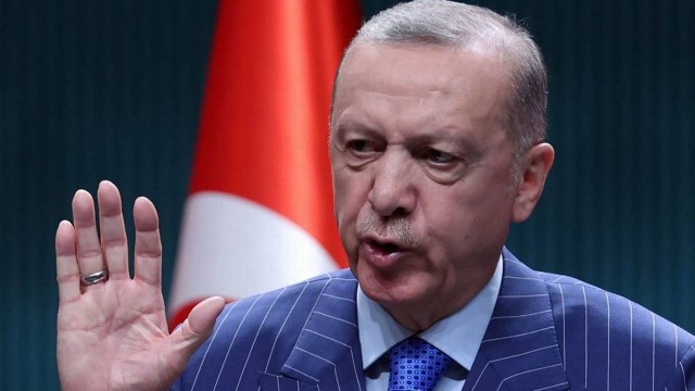 O presidente da Turquia, Tayyip Erdogan, no Palácio Presidencial em Ancara