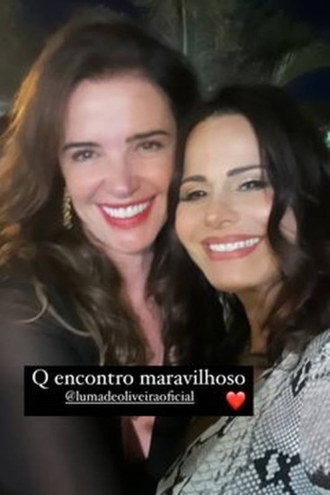 Viviane Araújo e Luma de Oliveira: encontro de rainhas