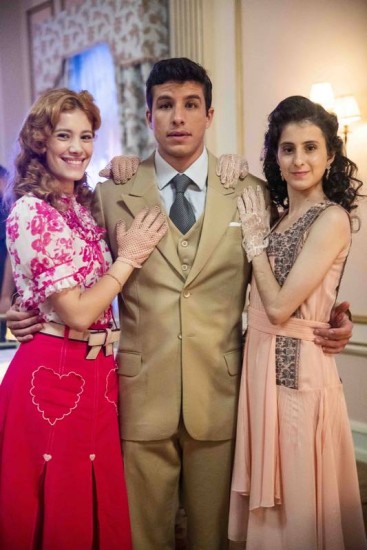Arminda ( Caroline Dallarosa ), Inácio ( Ricky Tavares ) e Mariana ( Carol Romano )