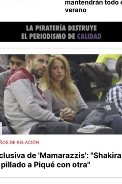 Site espanhol 'El Periódico' afirma que Piqué traiu Shakira