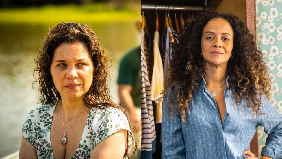 Maria Bruaca (Isabel Teixeira) e Zuleica (Aline Borges), de "Pantanal"