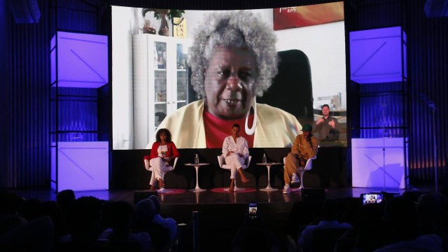 Conversa no Festival LED reuniu Ângela Fiqueiredo, Conceição Evaristo (virtualmente), Emicida e Aline Midlej