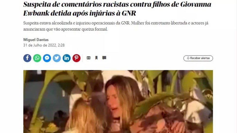 Caso de racismo com filhos de Giovanna Ewbank repercute em Portugal