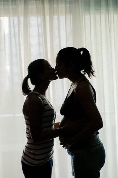 Fabi e Julia durante a gravidez