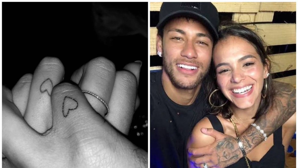 Neymar cobriu tatuagem que fez para Bruna