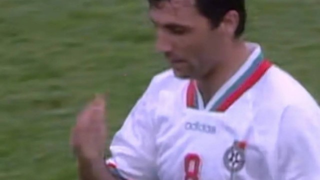 Hristo Stoichkov, artilheiro da Copa de 1994, conduziu a história campanha da Bulgária até a semifinal