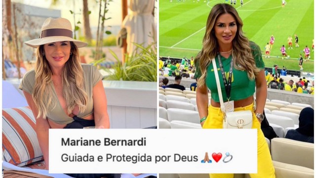 Namorada do pai de Neymar exibe emoji de aliança nas redes mesmo sem assumir relacionamento