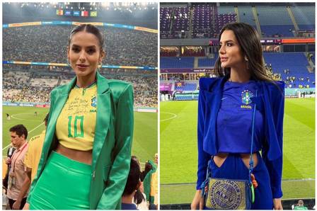Jéssica Turini usa camisas autografadas nos jogos do Brasil